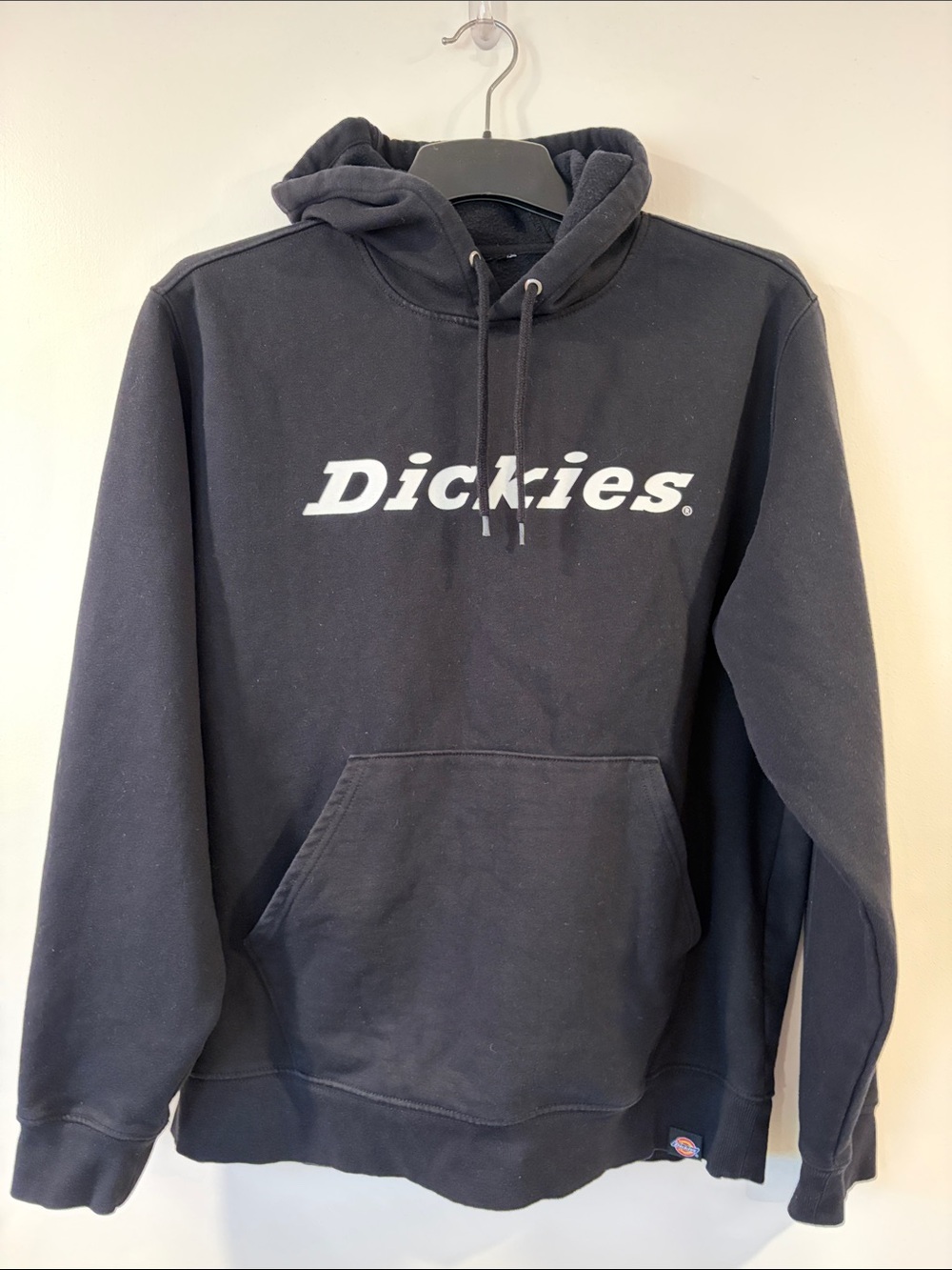 Dickies Men's Black Hoodie with White Logo